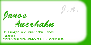 janos auerhahn business card
